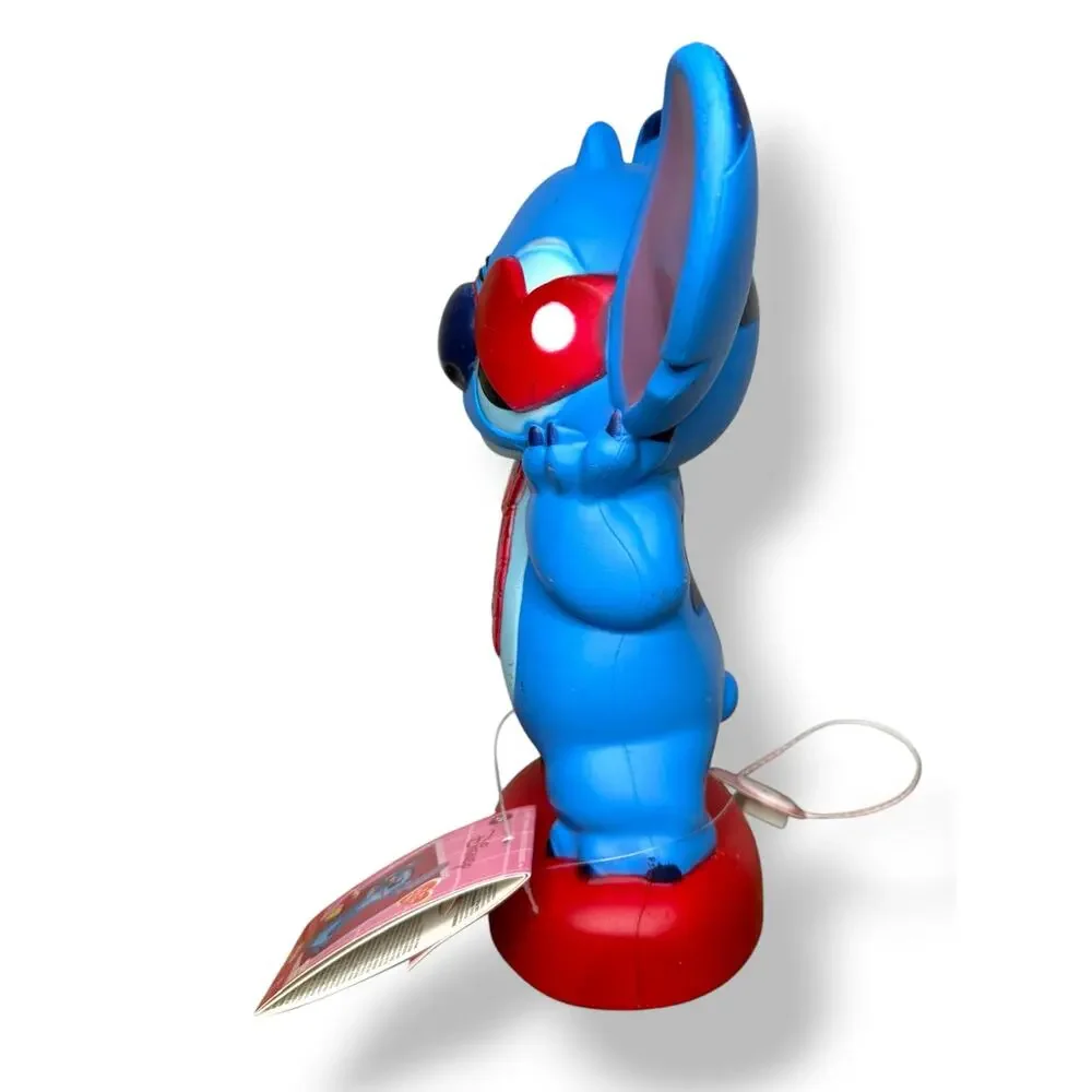 Disney Stitch Valentine's Day Lighted‎ Blow Mold Decor 12” NEW